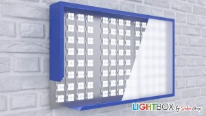 Lightbox kasasında LED modül yerleşimini gösteren çizim
